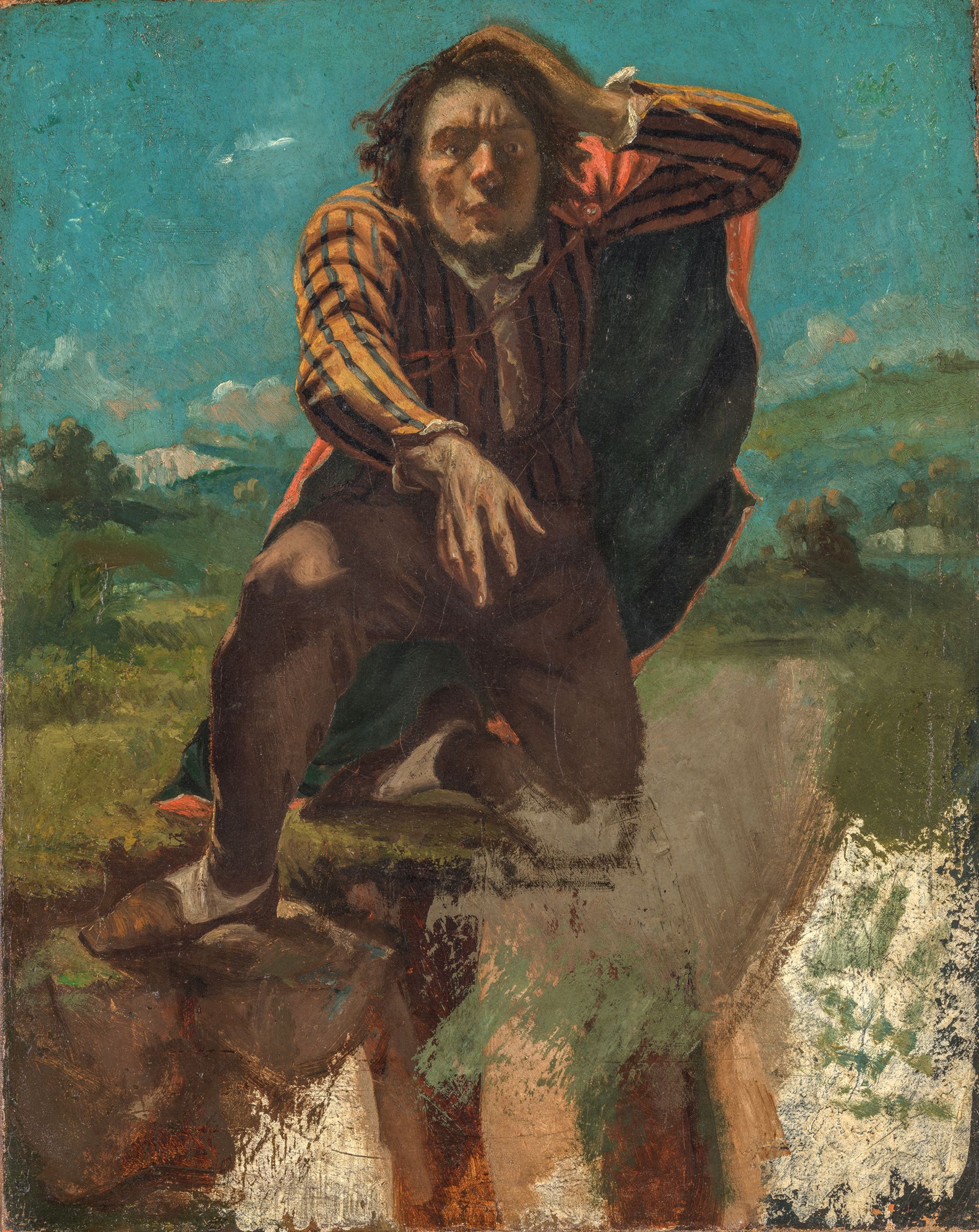 Gustave Courbet, Le Fou de peur, c. 1844 Oil on canvas, 60 x 50 cm