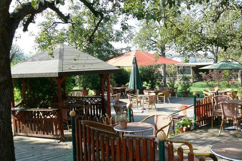 The garden café at Biohof Bursch