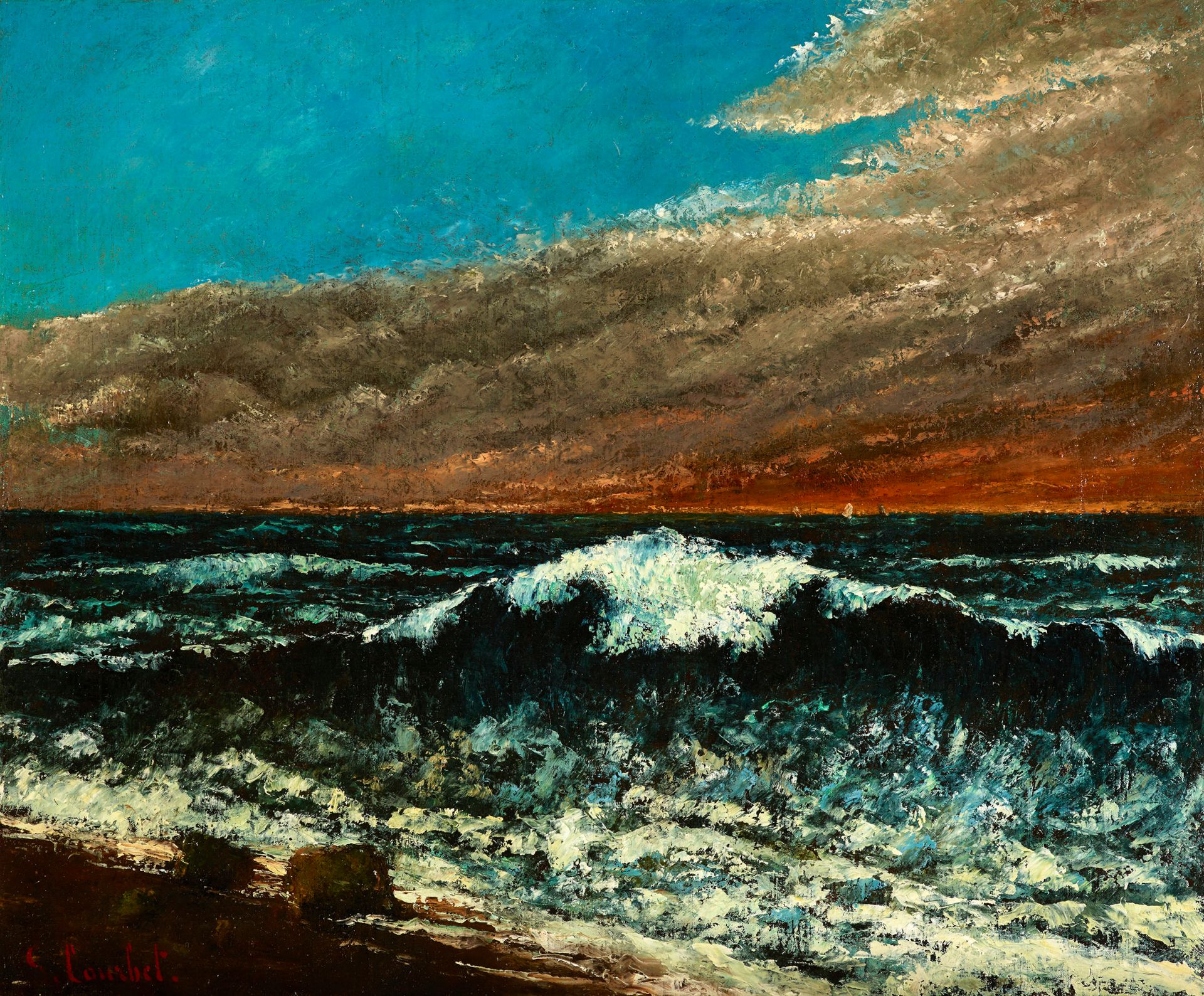 Gustave Courbet, La vague, 1870, Oil on canvas, 45 x 59 cm