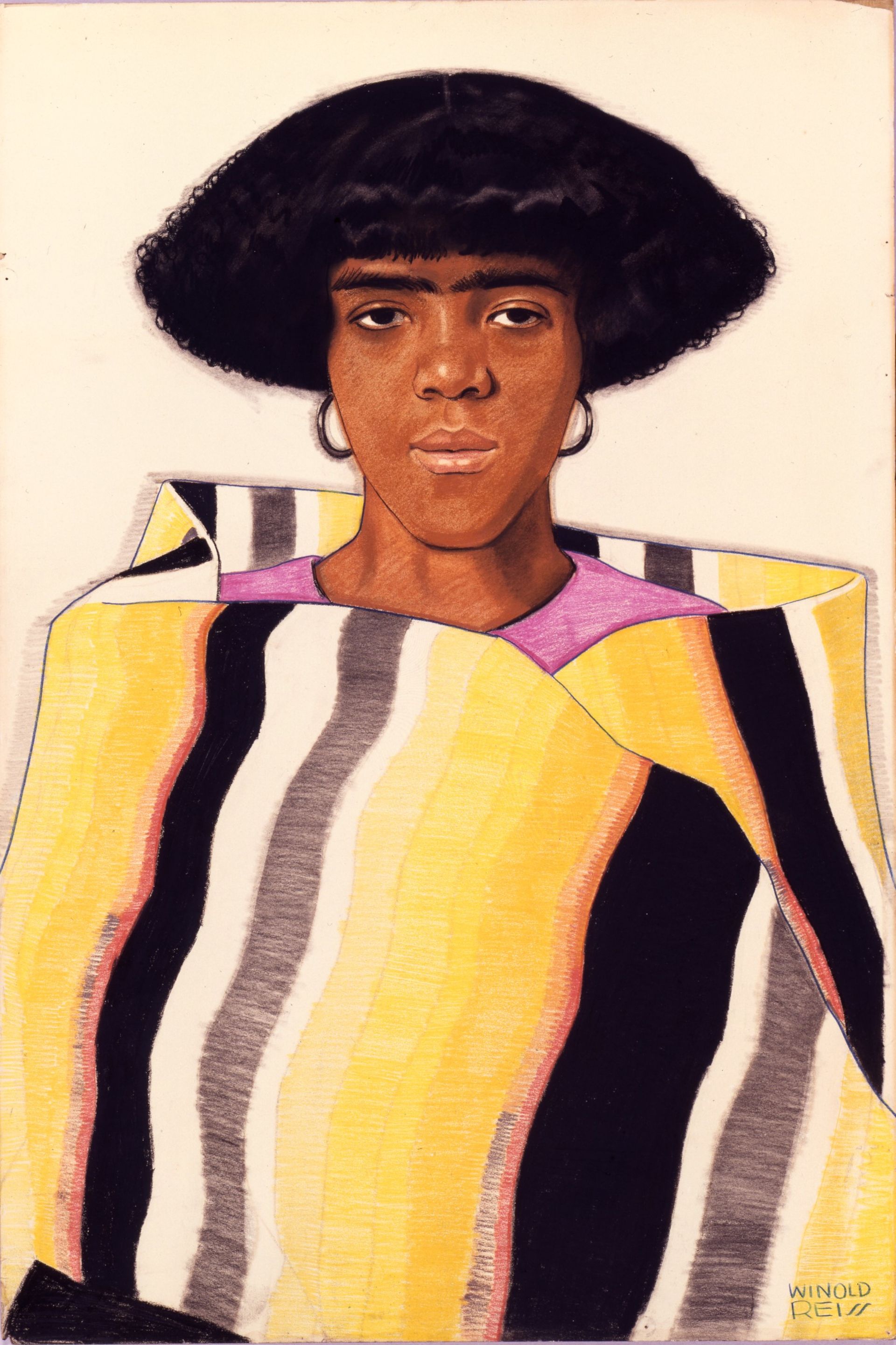 Winold Reiss, *Harlem Girl with Blanket*, ca. 1925