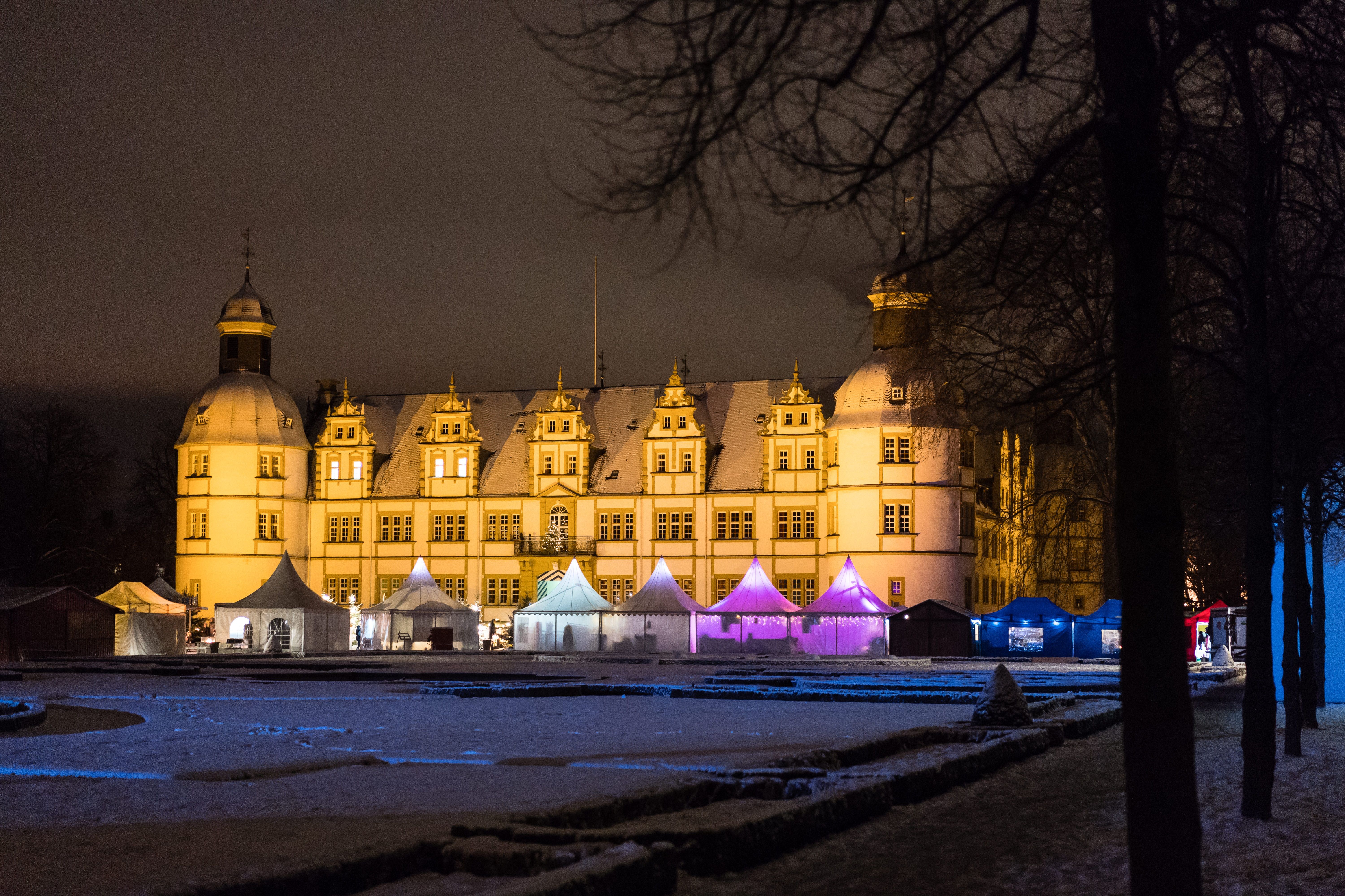 Christmas magic in the castle park