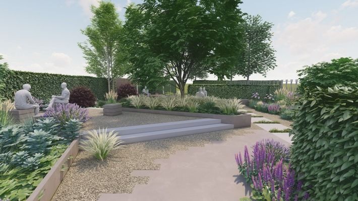 Six feel-good gardens are being designed by renowned landscape gardeners from North Rhine-Westphalia for LaGa 2026. One of them could look like this