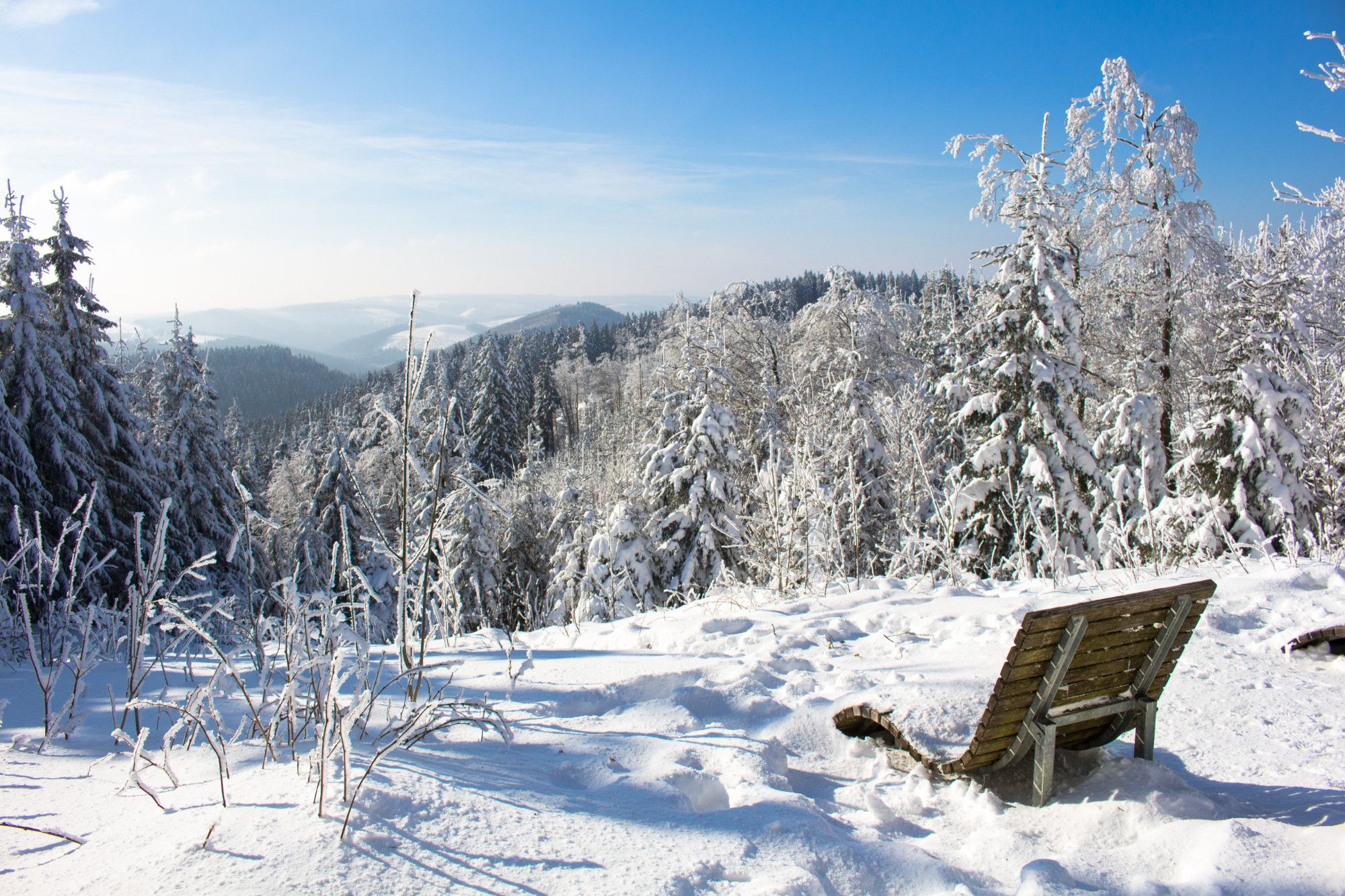 Winter view from the Kahler Asten